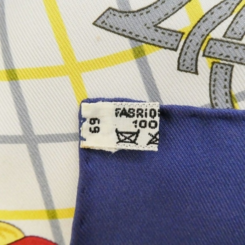 100% Auth Hermes "Grande Tenue" 100% Silk Scarf - Picture 7 of 8